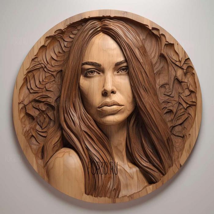 Megan Fox 4 stl model for CNC